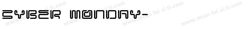CYBER MONDAY字体转换